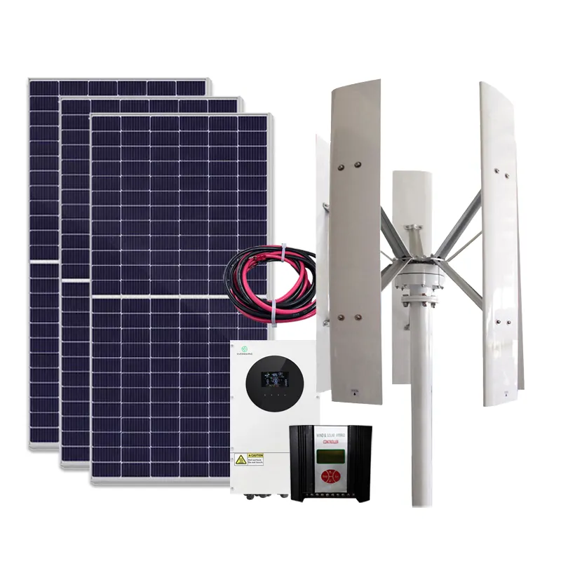 DHC Vertical Axis H12-10KW 20KW 30KW 50KW 100KW Wind And Solar Complementary System