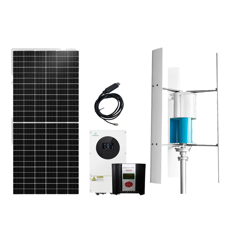 DHC Vertical Axis 30kw 50kw 60kw Wind And Solar Complementary System
